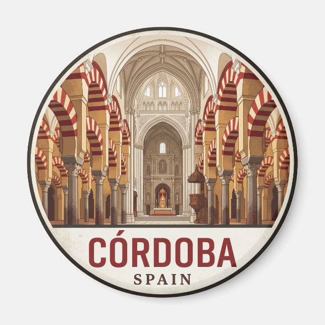 Große Moschee von Córdoba Spanien Magnet (Vorne)