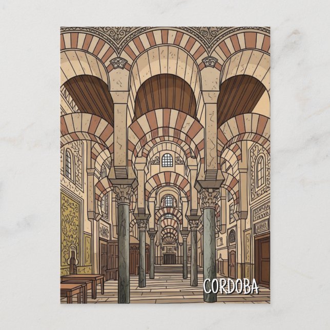 Große Moschee von Cordoba Spanien Postkarte (Vorderseite)
