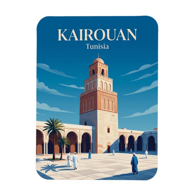 Große Moschee von Kairouan Tunesien Magnet (Vertikal)