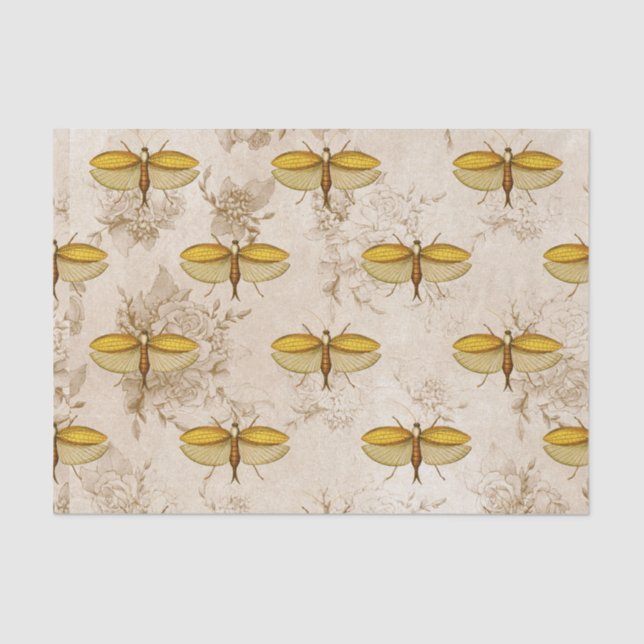 Große Motte und Blume Seidenpapier (Vorderseite)