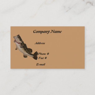 Große Mouth Bass Business Card Visitenkarte