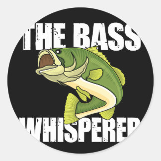 Große Mouth Bass Fishing Bass Whisperer Runder Aufkleber
