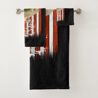 Große Mouth Bass Fishing USA Badhandtuch Set