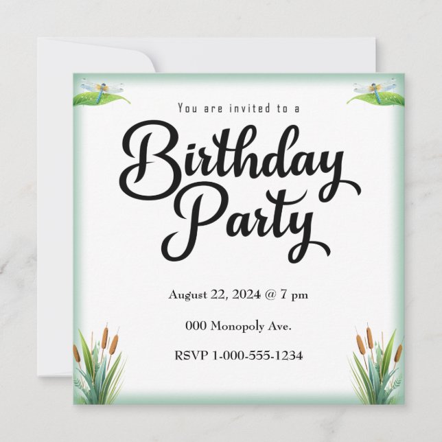 Große Mouth Black Bass Sport Fishing Einladung