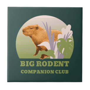 Große Nagetier-Begleiter-Club Capybara Fliese
