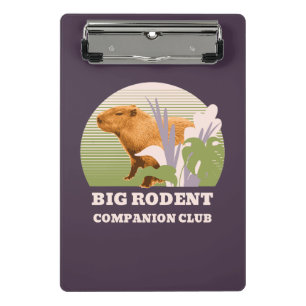Große Nagetier-Begleiter-Club Capybara Mini Klemmbrett