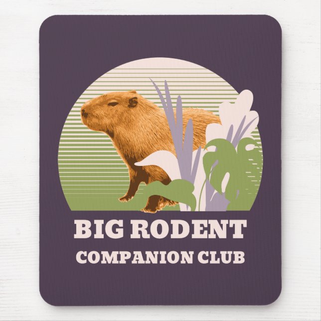 Große Nagetier-Begleiter-Club Capybara Mousepad (Vorne)