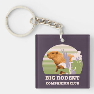 Große Nagetier-Begleiter-Club Capybara Schlüsselanhänger