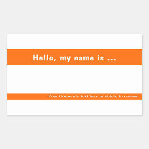 Große Namensmarke/Abzeichen-Aufkleber für Firmenve Rechteckiger Aufkleber