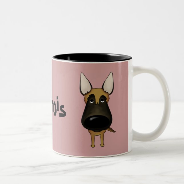 Große Nase Malinois Zweifarbige Tasse (Rechts)