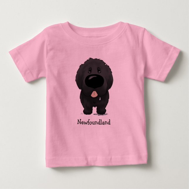 Große Nase Neufundland Baby T-shirt (Vorderseite)