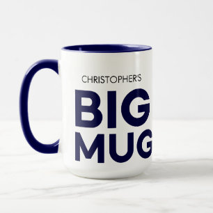 Große Navy-Tasse   Große Tasse   INDIVIDUELLE NAME
