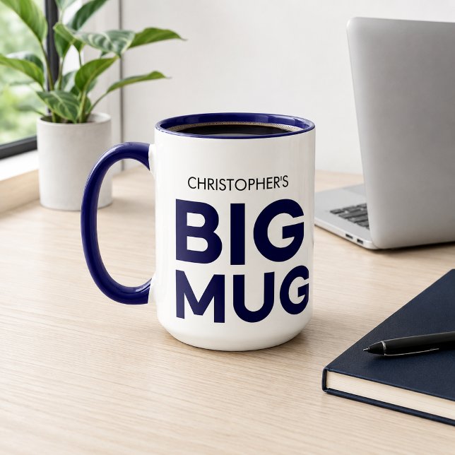 Große Navy-Tasse | Große Tasse | INDIVIDUELLE NAME (Von Creator hochgeladen)