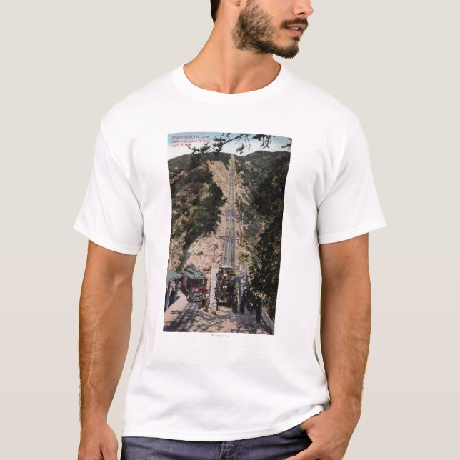Große Neigungs-Eisenbahn-Ansicht T-Shirt (Vorderseite)