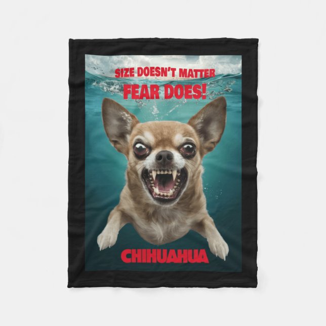 Größe nicht ...Angst tut! Aufkleber Fleecedecke (Vorderseite)