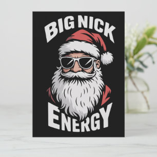 Große Nick Energie Lustige Santa Sonnenbrille Weih Feiertagskarte