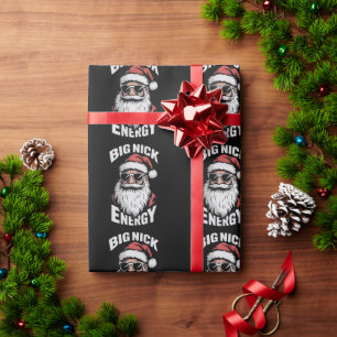 Große Nick Energie Lustige Santa Sonnenbrille Weih Geschenkpapier