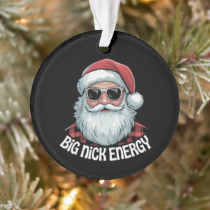 Große Nick Energie Lustige Santa Sonnenbrille Weih Ornament