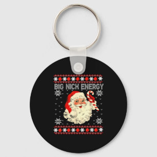 Große Nick Energie Lustiger Weihnachtsmann Hässlic Schlüsselanhänger
