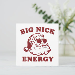 Große Nick Energie Lustiger Weihnachtsmann Weihnac Feiertagskarte