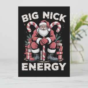 Große Nick Energie Lustiger Weihnachtsmann Weihnac Feiertagskarte