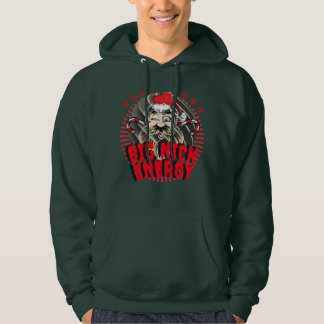 Große Nick-Energie Vintage-Santa-Claus-Zwinkern Hoodie