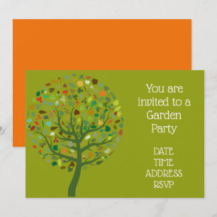 Große niedliche Gartenfunktion Party Einladung