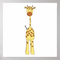 Große Niedliche Giraffe. Cartoon Animal.