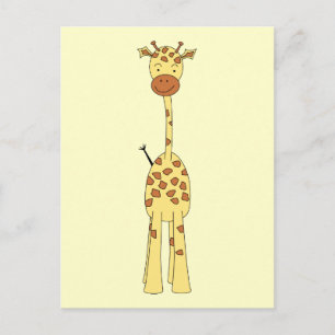 Große Niedliche Giraffe. Cartoon Animal. Postkarte