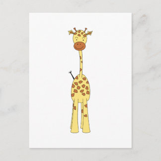 Große Niedliche Giraffe. Cartoon Animal. Postkarte