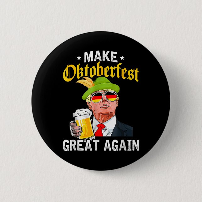 Große Nochmal Funny Pro Trump 2024 Button (Vorderseite)