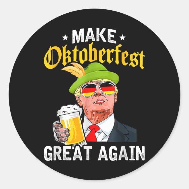 Große Nochmal Funny Pro Trump 2024 Runder Aufkleber (Vorderseite)