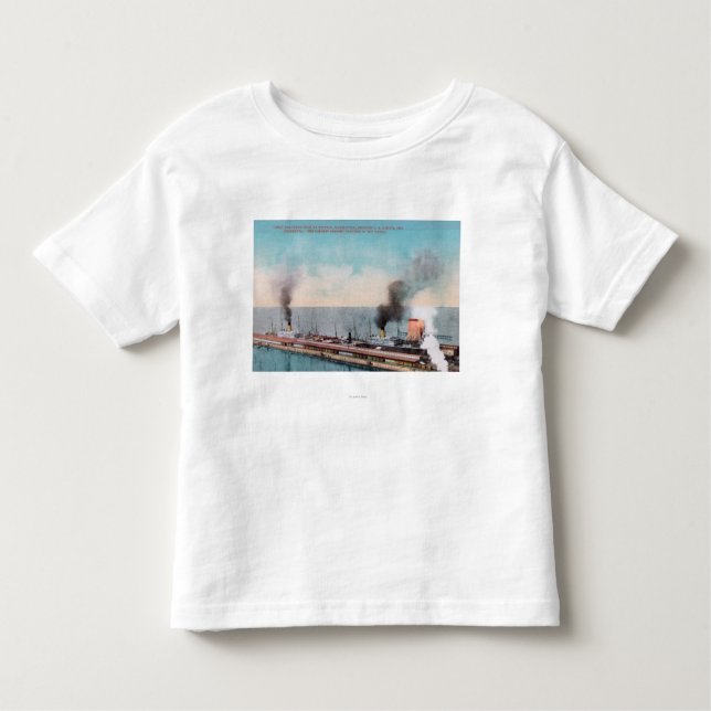 Große Norddock-Ansicht, SS Dakota und Kleinkind T-shirt (Vorderseite)