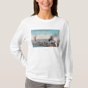 Große Norddock-Ansicht, SS Dakota und T-Shirt