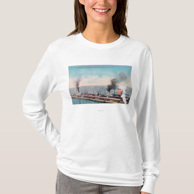 Große Norddock-Ansicht, SS Dakota und T-Shirt (Vorderseite)