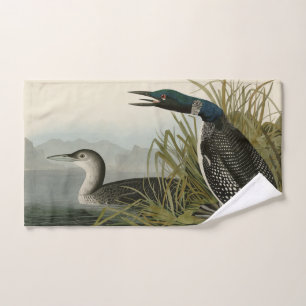 Große Nordtaucher Loon Audubon Birds of America Badhandtuch Set