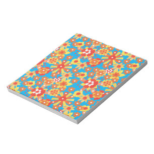 Große Notepad- oder Jotter-, Ditzy Orange-Blume Notizblock