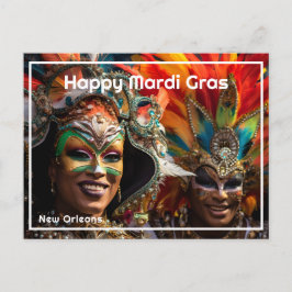 💚 💜 💛 Große Offenbarung: Mardi Gras Magic Postkarte