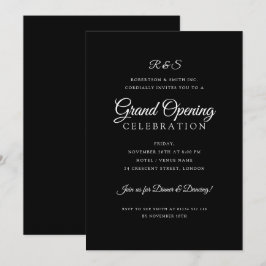Große Öffnung für Unternehmen Einfache Monogramm S Einladung