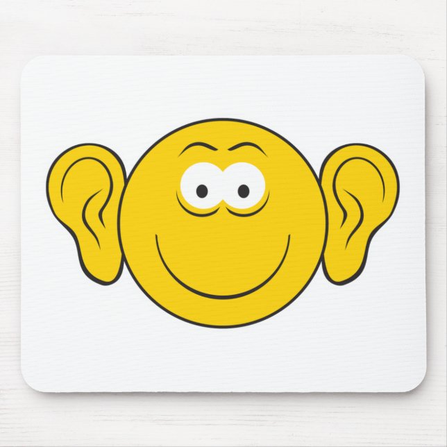 Große Ohren Gesicht Mousepad (Vorne)