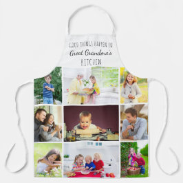 Große Oma 9 Foto Collage Kitquote Schürze