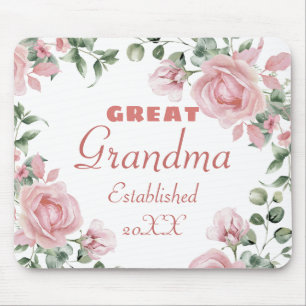 Große Oma Jahr etabliert Custom Pink Roses Mousepad