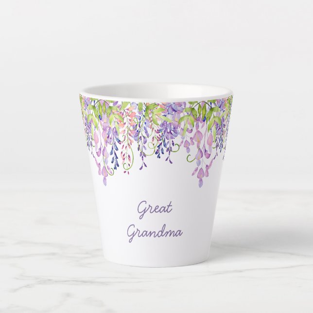 Grosse Oma Lila Wisteria Locarno Milchtasse (Vorderseite)
