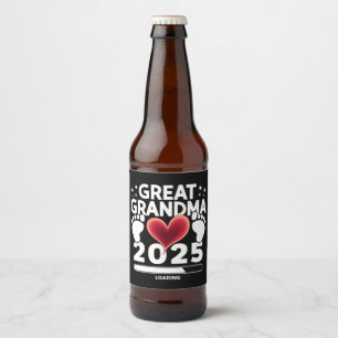 Große Oma Loading 2025 Schwangerschaftsankündigung Bierflaschenetikett