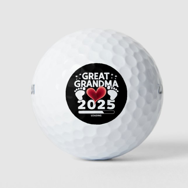 Große Oma Loading 2025 Schwangerschaftsankündigung Golfball (Vorderseite)