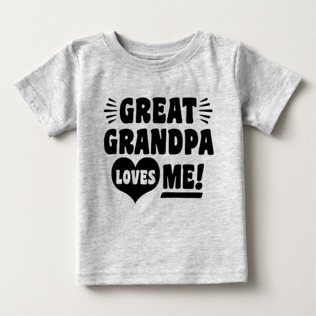 Große Opa-Lieben Baby T-shirt (Vorderseite)