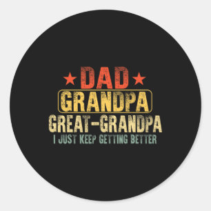 Große Oper zum Vatertag Vater Papa Grand Runder Aufkleber