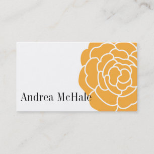 Große orange Blumen-stilvolle Geschäfts-Karte Visitenkarte