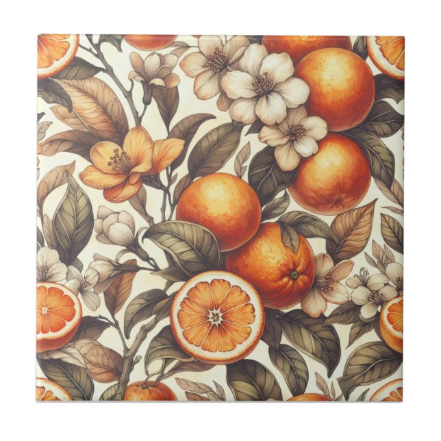 Große Orange Fliese (Vorderseite)