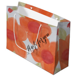 Große orangefarbene Bag Geschenktüte